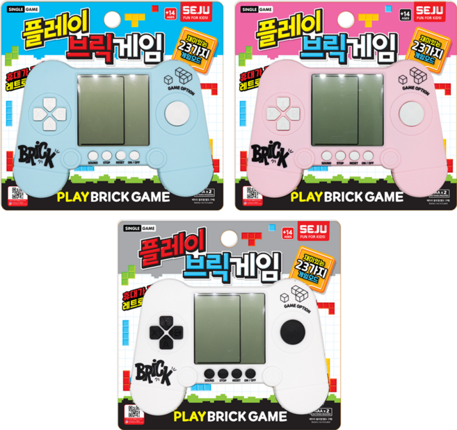플레이 브릭 레트로 게임기 테트리스 23가지 게임, 1개