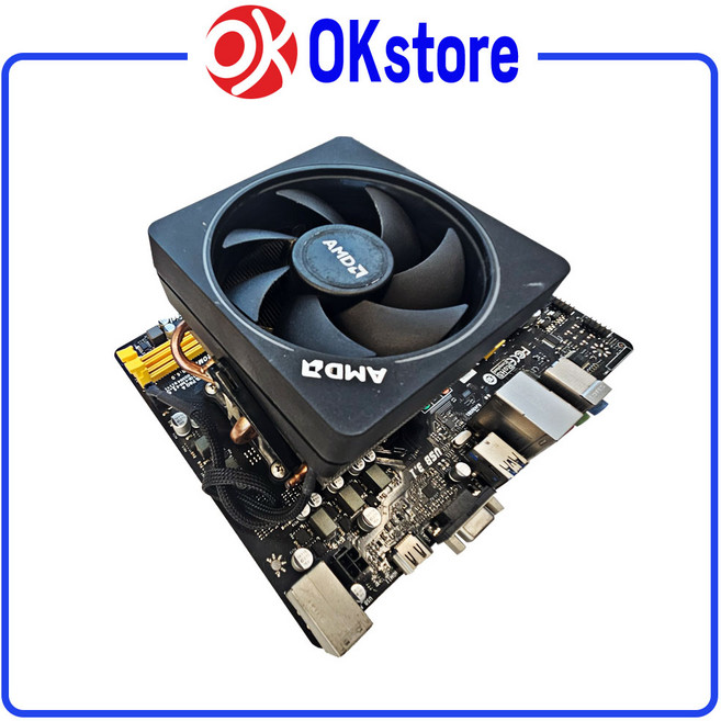 이엠텍 BIOSTAR A320MH(rev.0.6) 메인보드 + AMD RYZEN 5 2600 CPU + AMD WRAITH PRISM 쿨러 세트상품