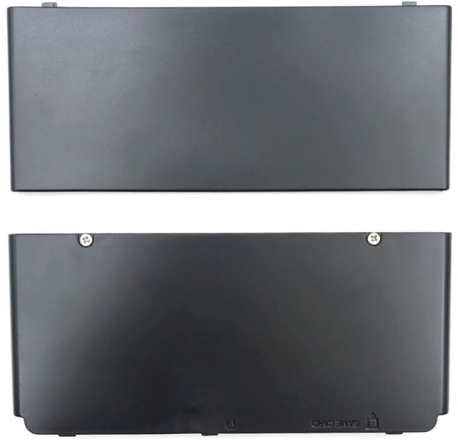 새로운 3DS 게임 콘솔 예비 부품과 호환되는 Repalcement 상단 하단 커버 보호 슬리브, Black