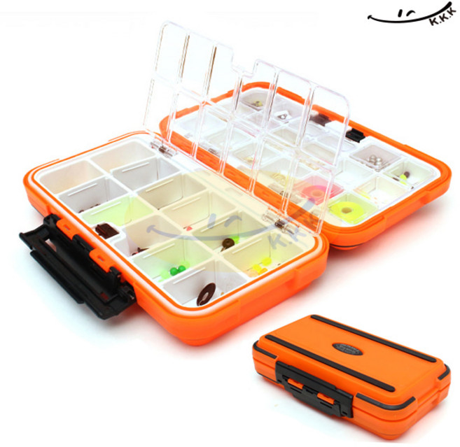 방수 멀티 낚시 소품 태클박스 바늘 케이스 미니 보관함, 오렌지, 1개