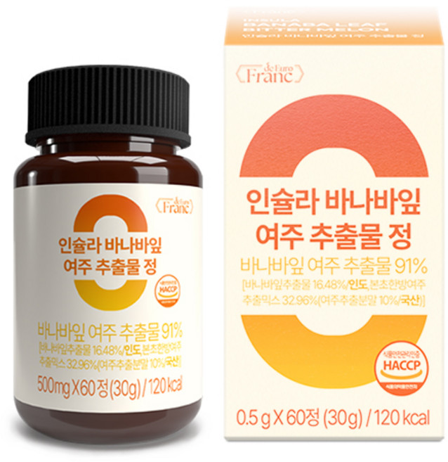 인슐라 바나바잎 추출물 고함량 91% 여주 케어, 1개, 60정