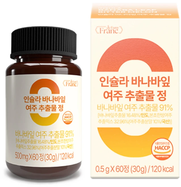 인슐라 바나바잎 추출물 고함량 91% 여주 케어, 1개, 60정 - 쿠팡