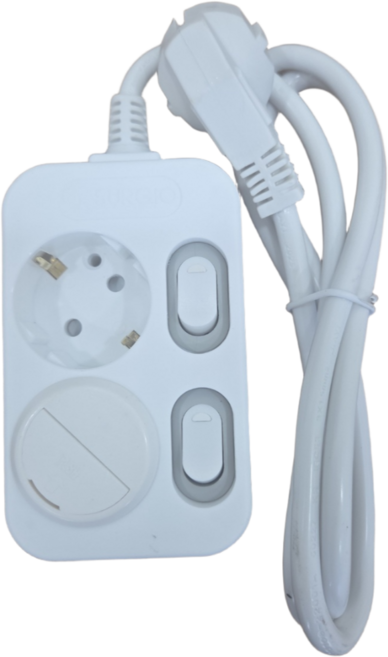 써지오 개별 멀티탭 2구 DH-2029-RT + 안전커버 랜덤발송, 5m, 혼합색상, 3세트