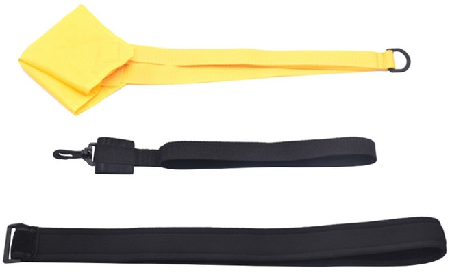 수영 낙하산 수영 저항 벨트 근력 운동기 벨트 용 드래그 낙하산 트레이너, 20cm yellow