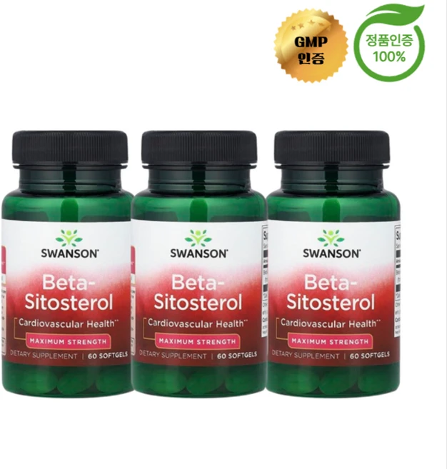 2+1 스완슨 베타시토스테롤 맥시멈 강도 소프트젤 60정, 3개 - 쿠팡
