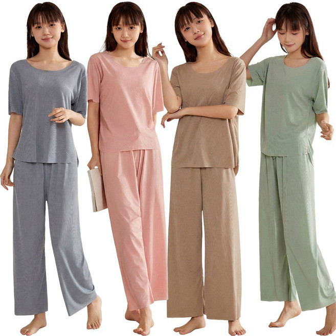 알피션 여름 잠옷 커플 냉감 파자마 1+1 홈웨어