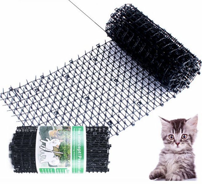 플라스틱 가시 매트 200cm 고양아 강아지 침입 방지 접근 금지 방지 비둘기 조류 퇴치, 화이트-200cm