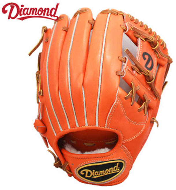 다이아몬드 프로크라운 1등급 내야수 글러브 오렌지 아이웹 11.5인치 PC-004