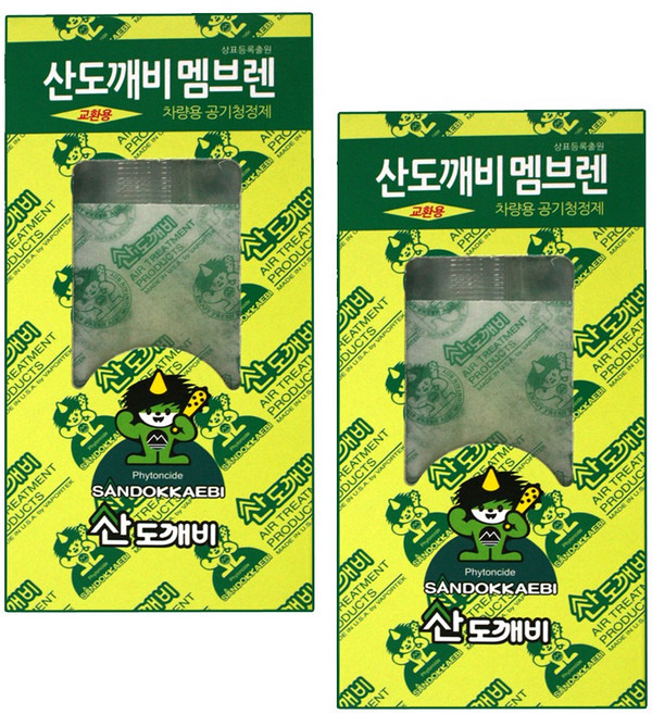 산도깨비 멤브렌 휘튼치드 차량용 교환용 맴브렌 피톤치드, 2개, 피톤치드향