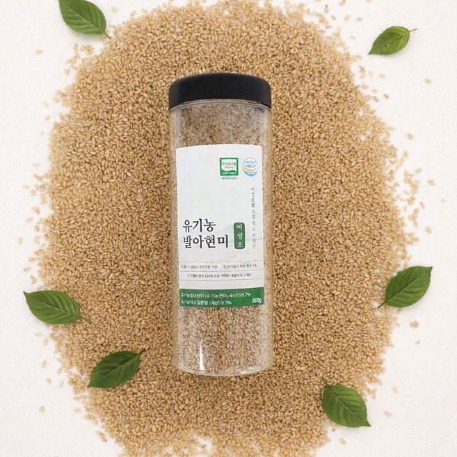 (자연마을) 유기농 국내산 어성초 발아현미 800g 1통 2통 3통, 유기농 어성초 발아현미 800g*1통, 1개