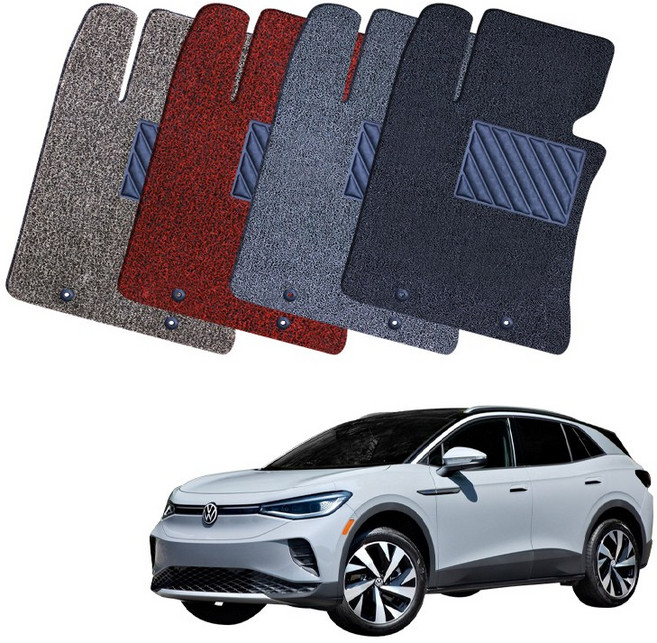 폭스바겐 ID 전차종 확장형 코일매트 풀세트 CI, ID.4 (22년9월-), 그레이 테두리마감