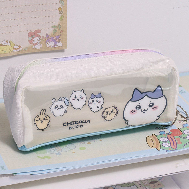 옐상 한교동 / 치이카와 투명pvc 필통 파우치, 1개, 먼작귀