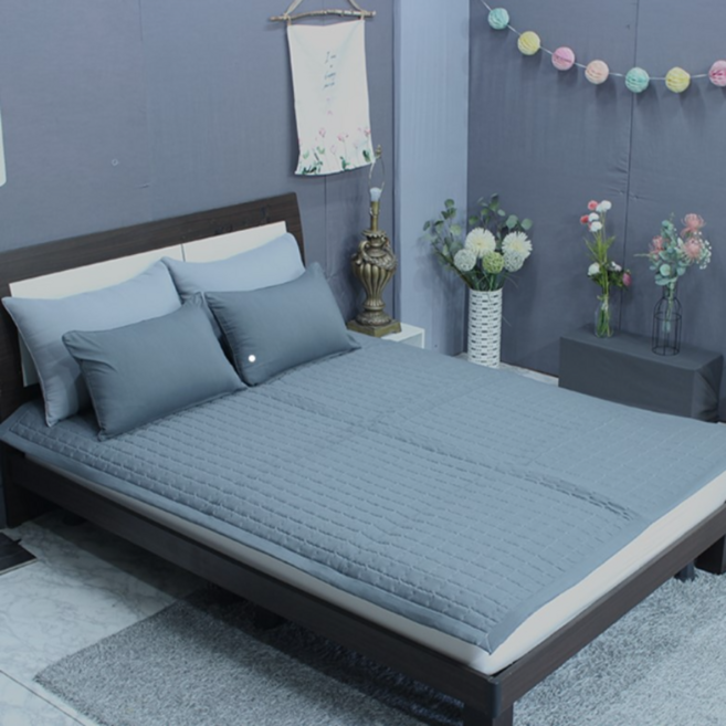 SEASON 국산 친환경 봄 여름 부드러운 침대패드 가정용 모텔용 호텔용 싱글 퀸 킹 사이즈 사계절 침대 바닥 패드, 알러지케어 친환경 침대패드 킹, 다크그레이