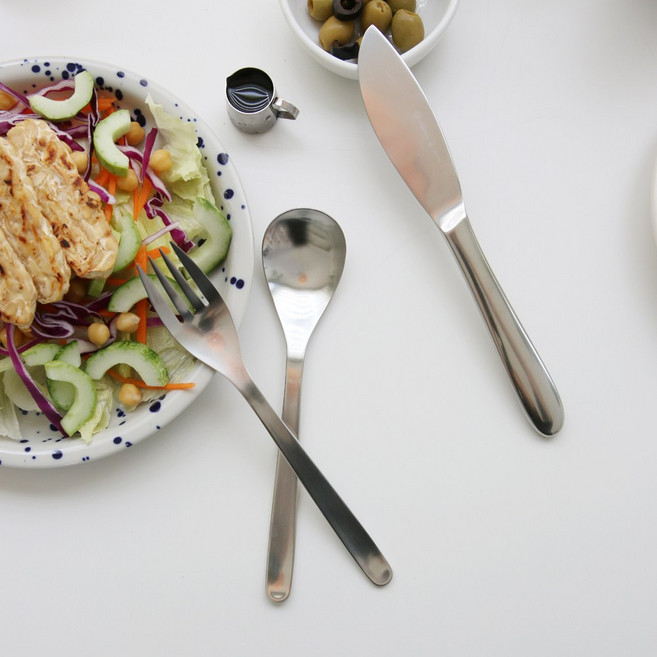 [윤자매네] 일본 소리야나기 18-8 스테인리스 커트러리 디너 스푼 포크 나이프 -3type, 디너스푼, 1개, 반광스테인리스