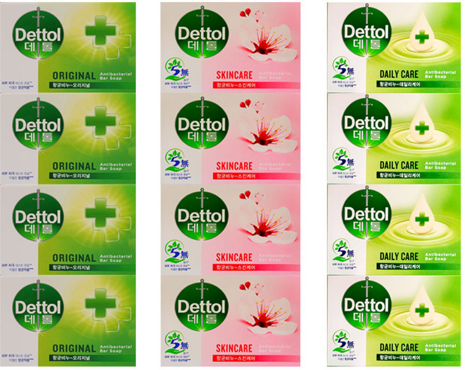 데톨 항균 비누 95g x12개 (오리지널4+스킨케어4+데일리케어4), 12개입