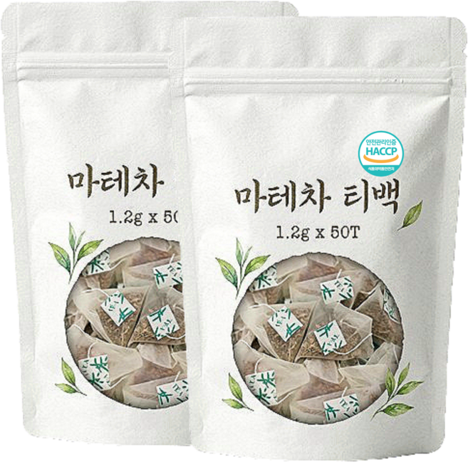 마테차 삼각티백 마태차 식약청 해썹 인정, 1.2g, 7개, 50개입