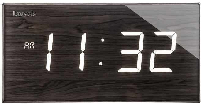 국산 루나리스 클래식 FM 수신 LED 벽시계 / 포토사은품, FM 클래식 체리블랙