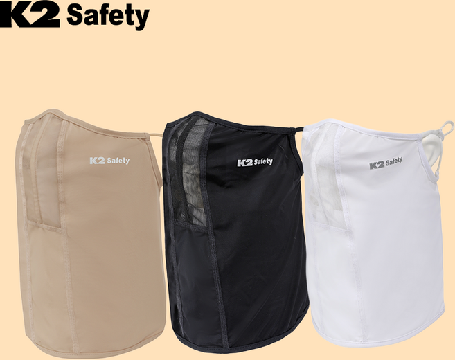 케이투 세이프티 IUS25916 에어로 스카프(블랙/화이트/베이지), 화이트, 1개