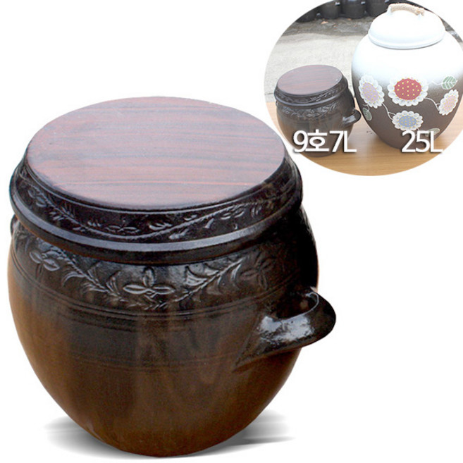 [황금뒤주] 국내산 무공해 항아리 9호(7L), 1개, 7L