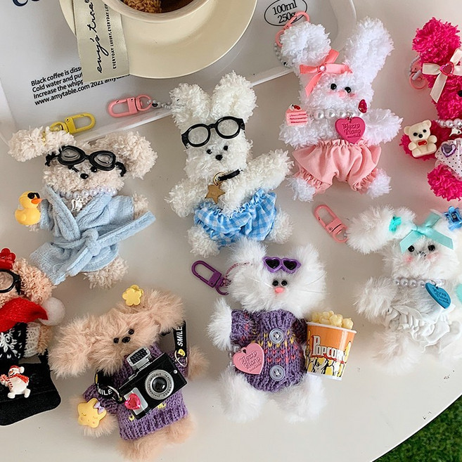 걸스코코 키링 모루인형 가방고리 인형키링 열쇠고리 장식 완제품, 1개, 35번