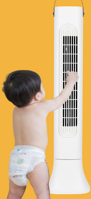 손가락보호 원스 날개없는 타워형 타워팬 선풍기, 1개