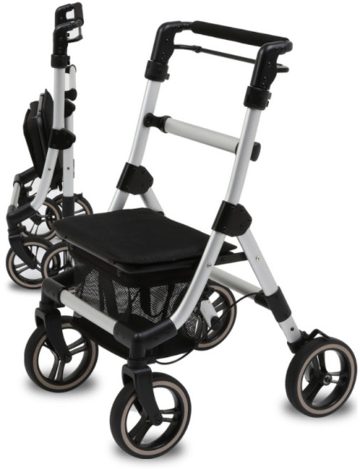 접이식 노인보행기 이차 노인 가벼운 어르신보행기 워커 유모차 장기요양 복지용구, 실버, 노인장기요양등급 구매(본인부담금 15%)