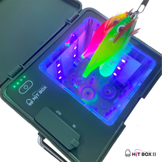 [유트론텍] UV 에기 축광기 히트박스2 충전배터리 생활방수 카키/블랙, (선택2)본체+선상거치대, (001) 국방(카키), 1세트