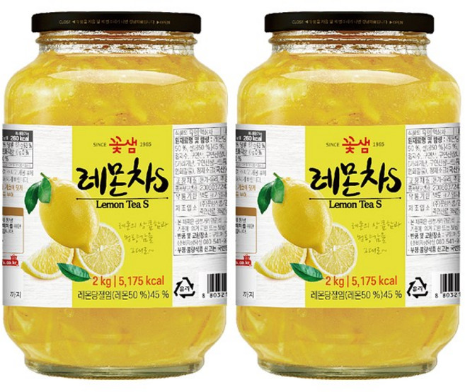 꽃샘 레몬차S, 2kg, 1개입, 2개