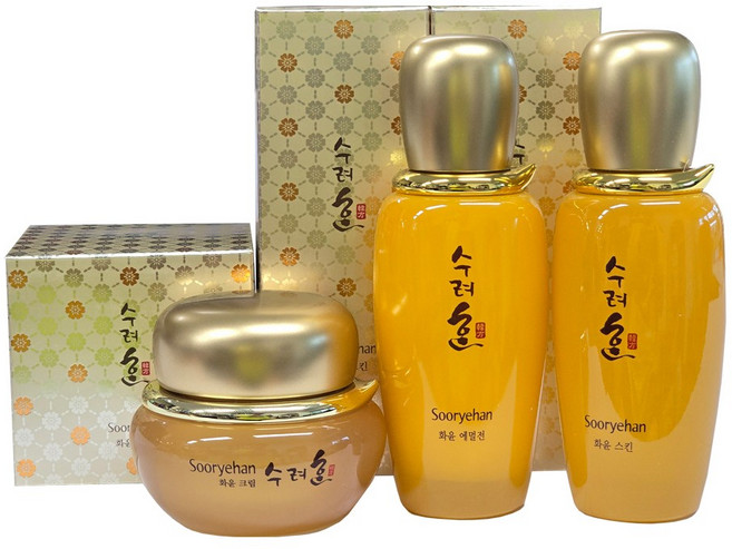 매일관리 수려한 화윤 3종(스킨 로션 크림)/한방화장품/보습 주름 dj 케어976438, 1세트