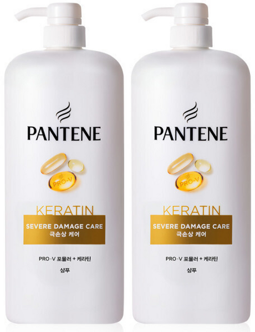 팬틴 극손상 샴푸대용량, AA1 팬틴 극손상 샴푸, 2개, 1.2L