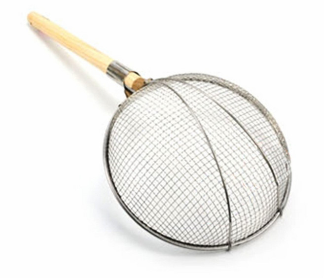 리우미 업소용 스텐 나무손잡이 건지기 특3호 40cm 국수, B망7mm