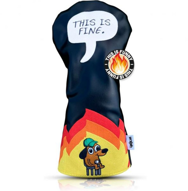 [관부가세포함] Wolph This is FINE Dog Funny 골프 Club Covers - 프리미엄, [관부가세포함] Wolph This is FINE Do