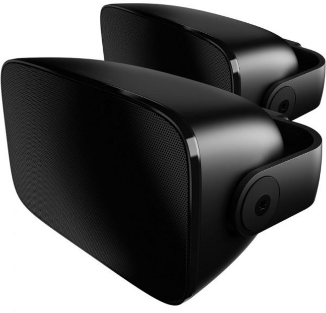 북쉘프 스피커 업소용 작곡 컴퓨터 바워스 앤 윌킨스 AM-1 건축 모니터 파티오 가든 또는 풀사이드용 내후성 1인치 알루미늄 돔 트위터 5인치 유리섬유 콘 중거리 및 보조 베이, Black