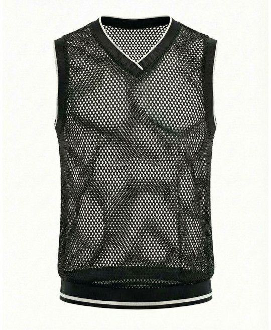 여름 남성 골프 메쉬 그물 망사 빅사이즈 조끼