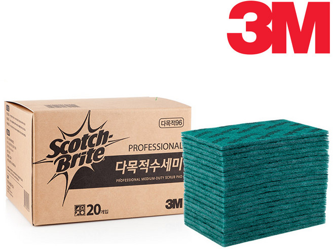 스카치브라이트 다목적 수세미, 20개입, 1개