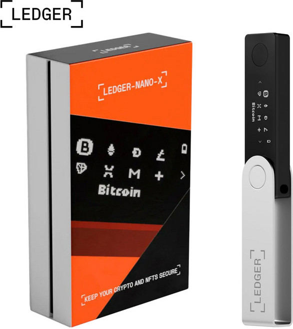 한국에서 발송 Ledger Nano X 암호화폐 하드웨어 월렛 비트코인 BTC | 이더리움 ETH | USDT | 멀티코인 지원 | 블루투스 연결, 1개