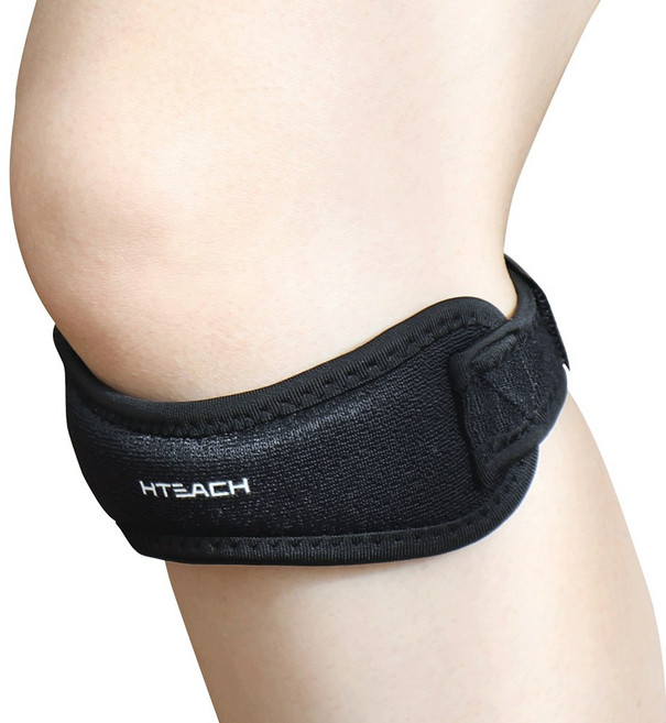 혁선생 의료용 무릎보호대 러닝 등산 슬개골 밴드 Knee H-04, Black, 2개