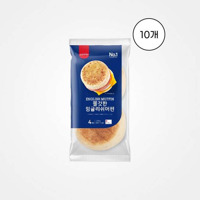 삼립식품 삼립 냉동 쫄깃한 잉글리쉬 머핀 10봉, 240g, 10개