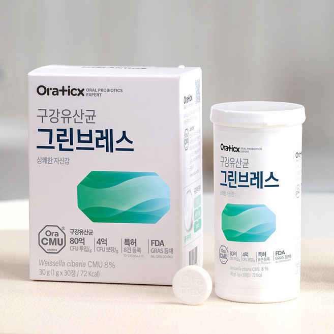 오라틱스 그린브레스 유산균, 30정, 2개
