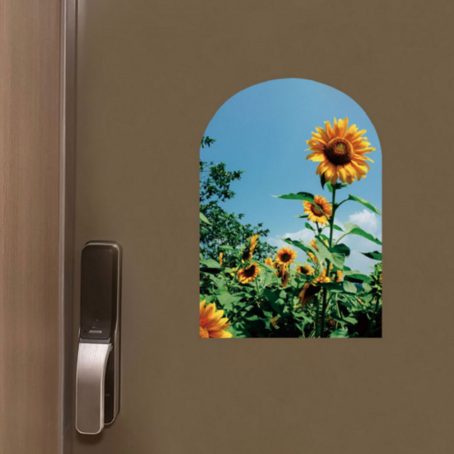 자석) 풍수지리 돈 들어오는 해바라기 그림 포스터 액자 6종, 6.하늘바라기(자석포스터)