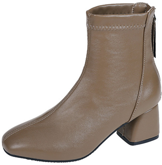 스토리원 미들 청키힐 삭스 앵클부츠 BRRG_651