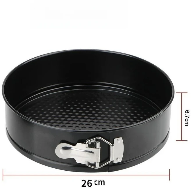 탈착식 원형 케이크 틀 베이킹 트레이 주방 조리 도구 BBQ DIY 논스틱, 01 【 11inch 】둥근 벌집 버클-26cm