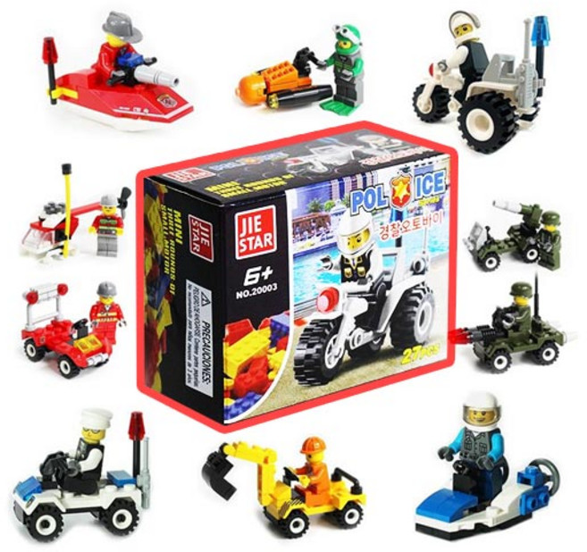 직업 체험 블럭 16종 세트, 1개