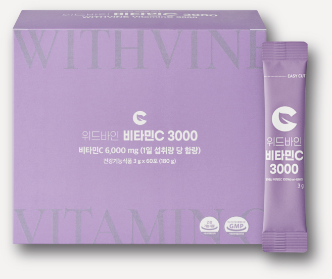 위드바인 비타민C 60포 (1일 2회 1개월분), 1박스, 180g