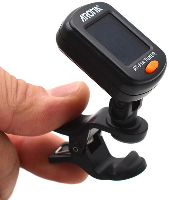 아로마뮤직 기타 클립 튜너기 at-01a, 1개