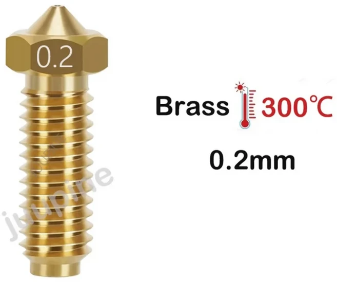 Anycubic Kobra 3 콤보 핫 엔드 노즐 0.2 0.4 0.6 0.8 Anycubic Kobra3 예비 부품 액세서리 용 경화 강철, 08 Brass 0.2, 03 2pcs