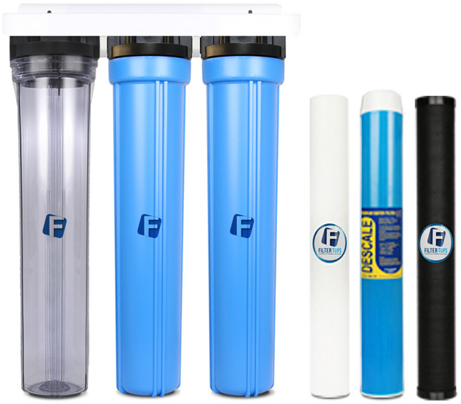 필터탑스 언더하우징 석회스케일제거 정수기 20인치 3단조립세트 석회질 중금속제거 15A, 20인치 3단조립 2년세트, 1개