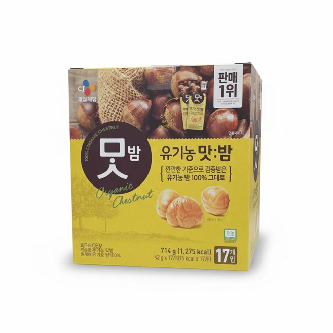 유기농 맛밤 714g (42g X 17개), 42g, 17개 - 쿠팡