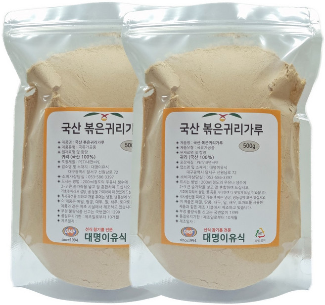 대명이유식 국산 볶은귀리가루 귀리분말 귀리선식 오트밀 미숫가루 쉐이크, 500g, 2개