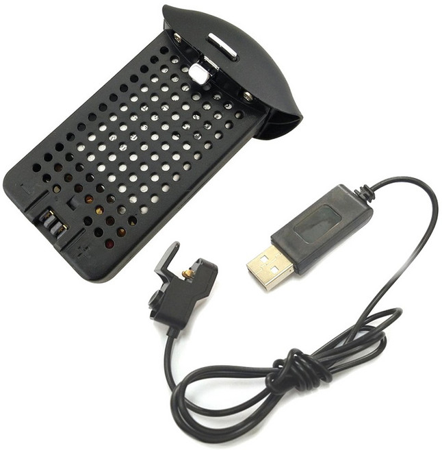 올칩 3.7V 500mAh 드론배터리 USB충전기 세트 시마 X23W X23 Z3 전용 RC완구 호환, 1개, (X23) 500mah(블랙)+USB충전기